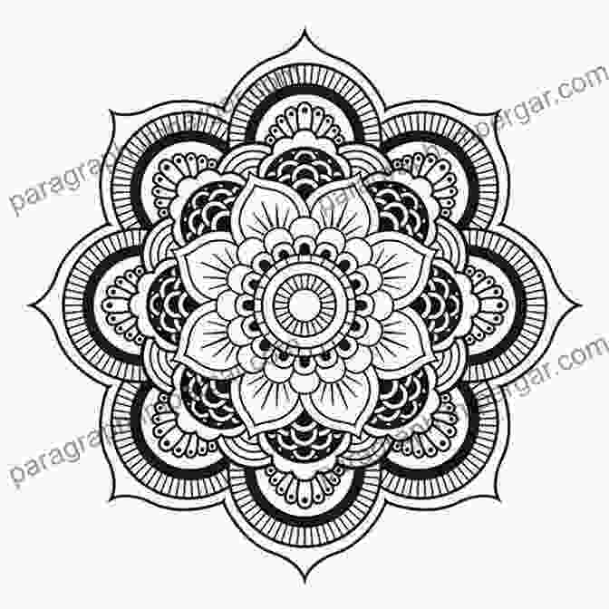 A Black And White Floral Mandala Tattoo, Showcasing Intricate Linework And Bold Shading, Creating A Captivating Contrast. Floral Collection Style Floral Mandala Tattoos