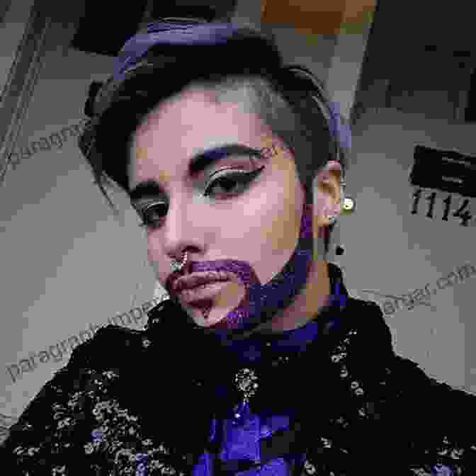 A British Drag King With Long, Flowing Hair And A Beard, Wearing A Flowing Dress And Heels. Kings Of Drag 4: High Quality Studio Photographs Of British Drag Kings