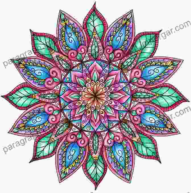 A Colorful Floral Mandala Tattoo, Incorporating Vibrant Hues And Intricate Linework, Creating A Vibrant And Eye Catching Design. Floral Collection Style Floral Mandala Tattoos