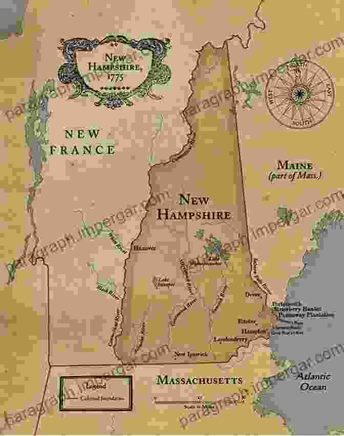 A Map Of Colonial New Hampshire, Highlighting Its Geographic Features And Settlements Colonial New Hampshire: A History