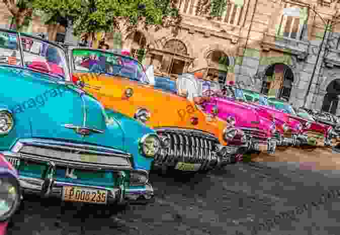 Vintage Cars Line The Streets Of Havana, Cuba Rolling Museum Vintage Car In Cuba