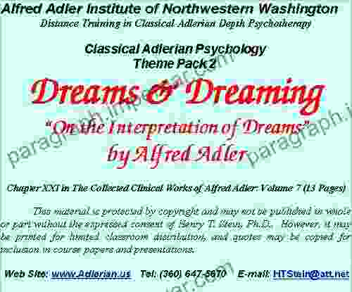 Dreams: An Adlerian View (Theme Pack 2 On Selected Topics)