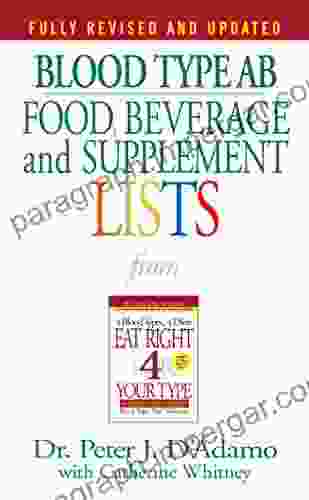 Blood Type AB Food Beverage And Supplement Lists (Eat Right 4 Your Type)